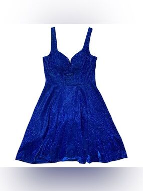 NWT City Studio Juniors Prom Party Dress Sparkly Blue Size 7